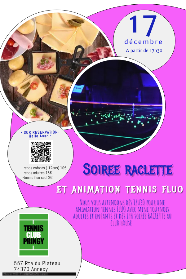 affiche finale soiree raclette tennis fluo